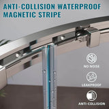 Shower Door Curved 2 Doors 36.7" W x 36.7" D x 72" H with 1/4" Thick Clear Glass - CHROME color - #B22S11