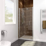 One Panel Pivot Shower Door 30" Wide x 72" H - 1/4" Thick Clear Glass - Chrome color #FP30