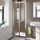 Bi-Fold Shower Door 34"-35" x 72", 3/16" clear glass, chrome #BF35