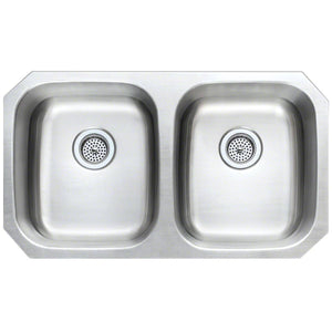 Double Bowl 50/50 Stainless Steel 18G Undermount Kitchen Sink
