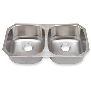 Kitchen Sink Stainless Steel 18 Gauge 50/50 with equal bowl size #SM502