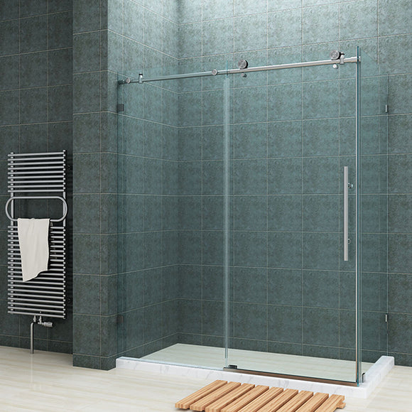 FULLY FRAMELESS GLASS SHOWER DOOR WITH SIDE PANEL - 3 PIECE - BP05L3