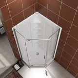 SHOWER DOOR 3 PIECE 38" WIDE X 38" WIDE X 71-7/8" HIGH X 1/4" THICK - CLEAR GLASS, CHROME - A33S111