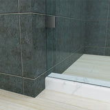 FULLY FRAMELESS SHOWER DOOR - BP05P2-6072CB 60" WIDE 72" HIGH CLEAR TEMPERED GLASS, BRUSHED NICKEL